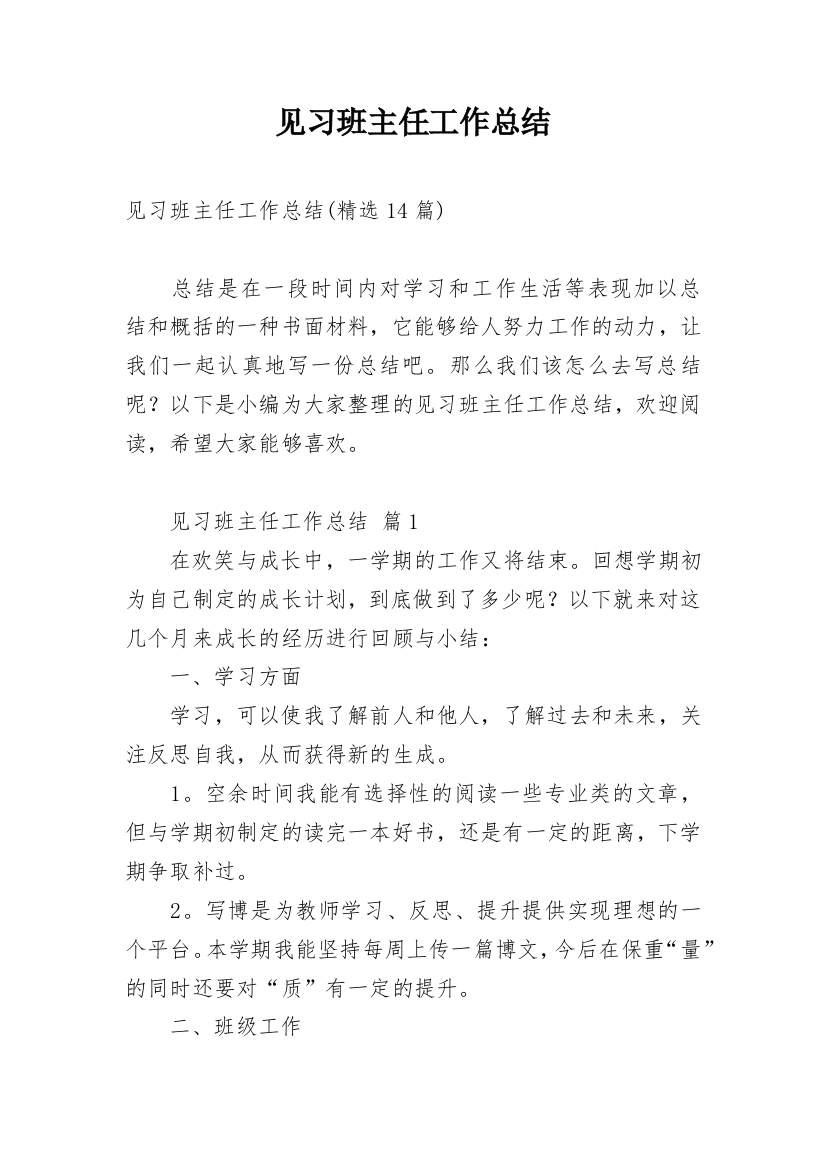 见习班主任工作总结_11