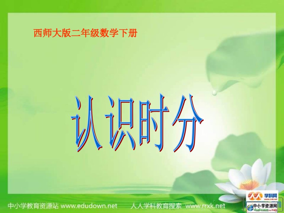 西师大版数学二下《认识时分》