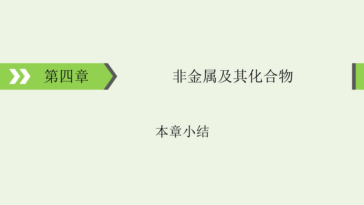 2022版高考化学一轮复习第4章非金属及其化合物本章小结课件