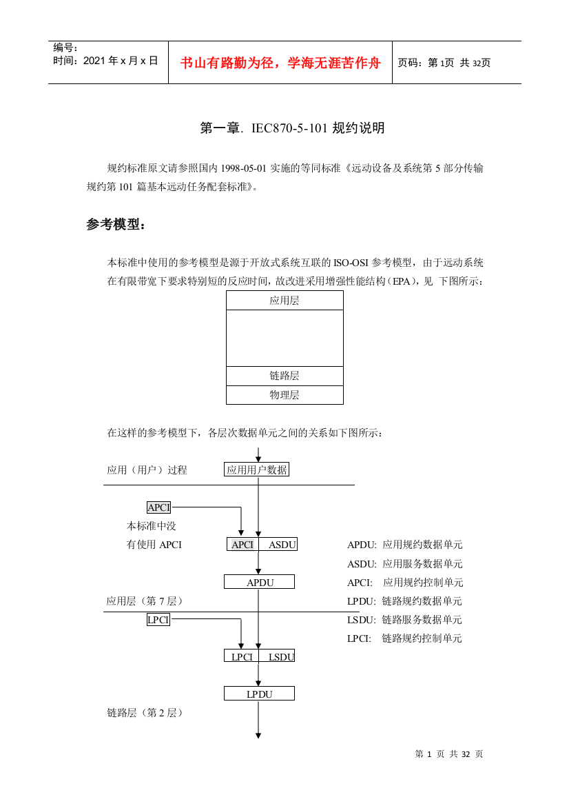 IEC60870-5-101规约说明(DOC31页)