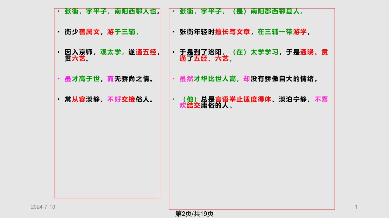 张衡传译文学习