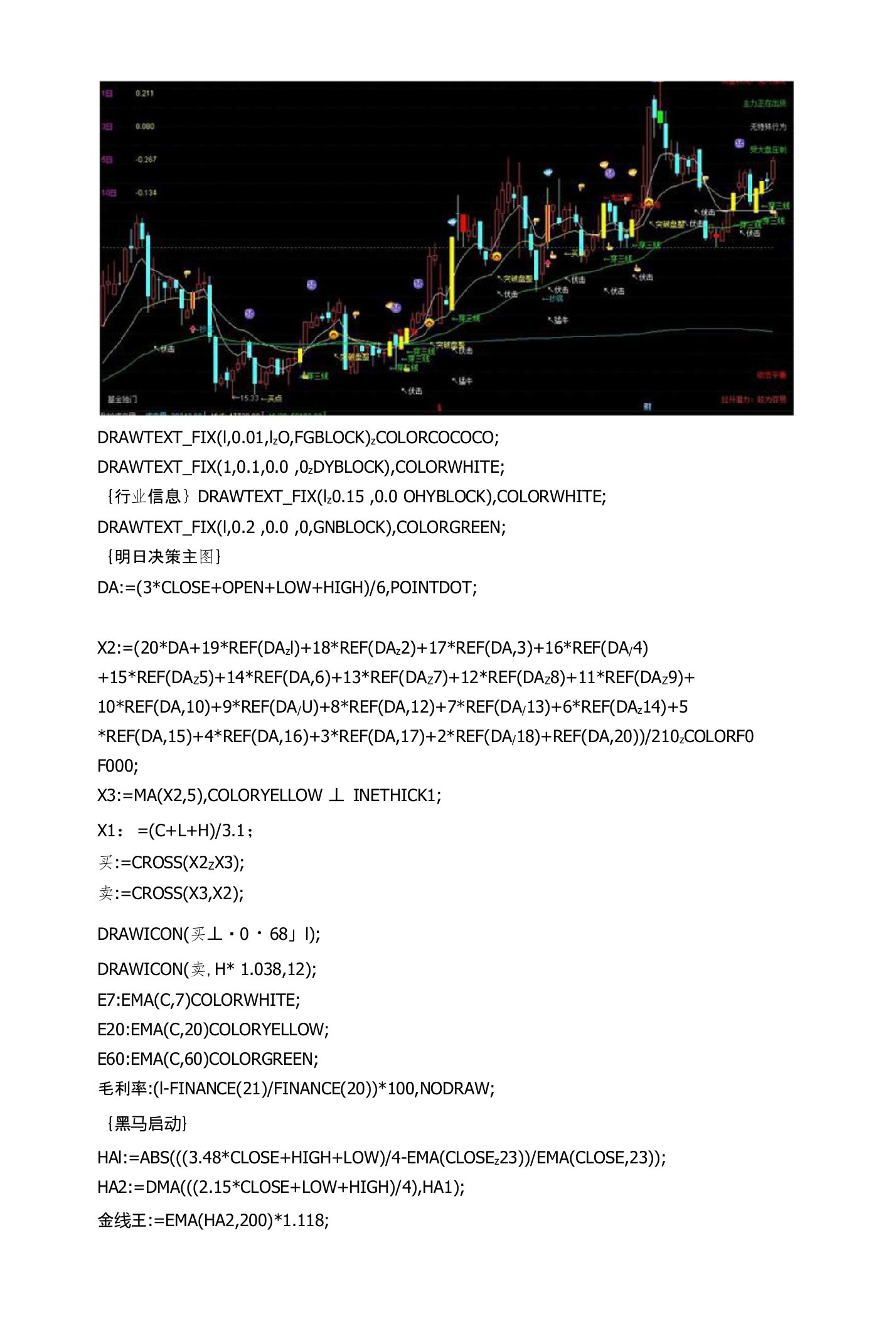 自用决策主图指标通达信指标公式源码