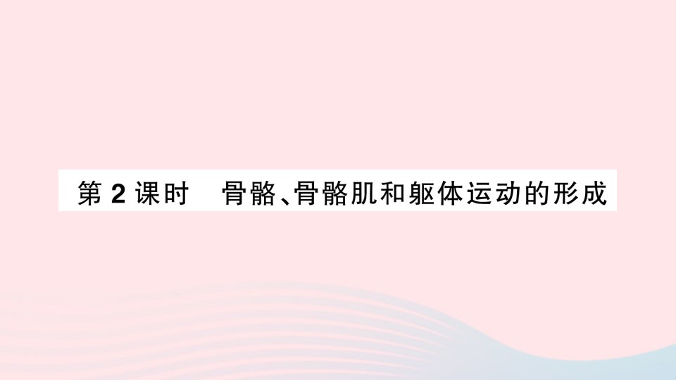 2023八年级生物上册第5单元生物圈中的动物和微生物第15章动物的运动第2节动物运动的形成第2课时骨骼骨骼肌和躯体运动的形成课件新版北师大版