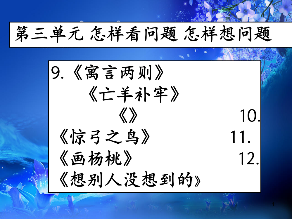 小学语文三年级下册第三单元知识点(实用)-PPT