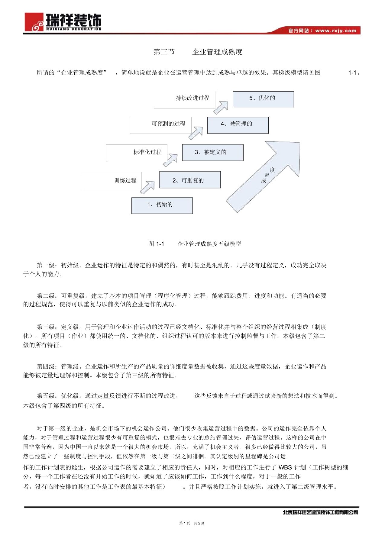 企业管理成熟度