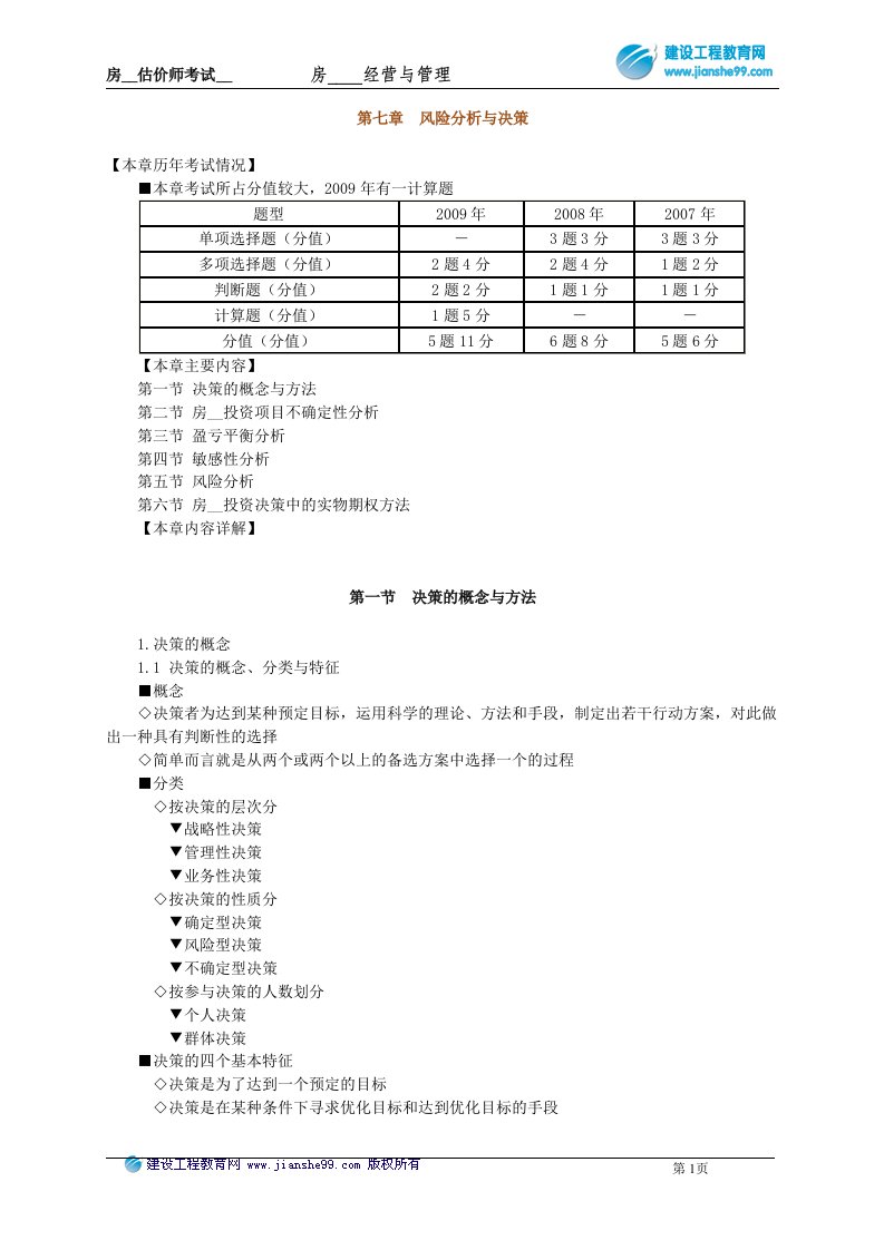 [其他资格考试]10年房估考试房地产开发经营与管理jygl_jy