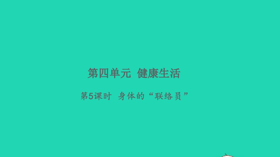 2021秋五年级科学上册第四单元降生活5身体的联络员作业课件新人教版