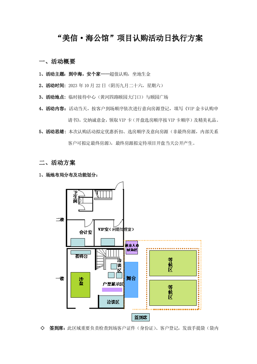 美信海公馆认购活动方案