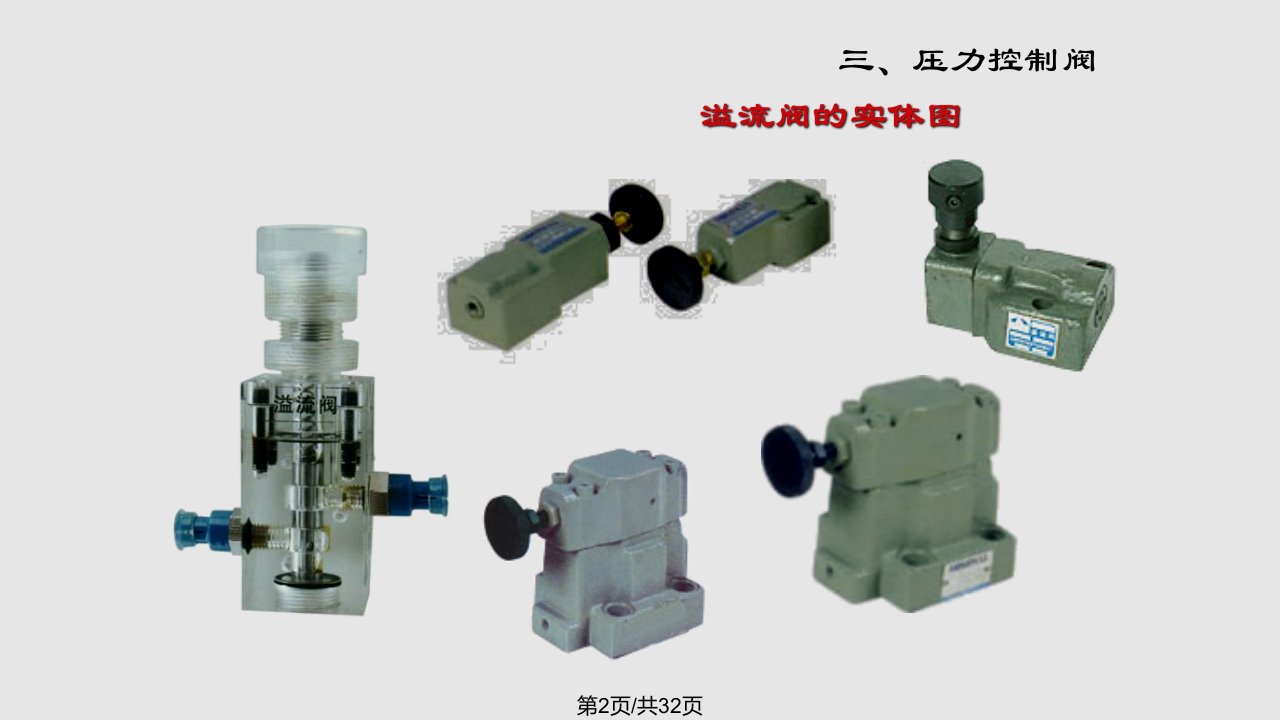 液压控制元件压力阀