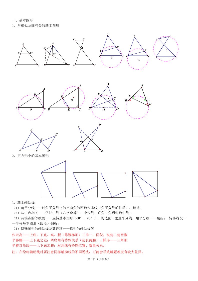 初中数学几何综合题