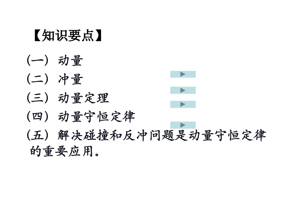 712期末动量守恒定律复习课件