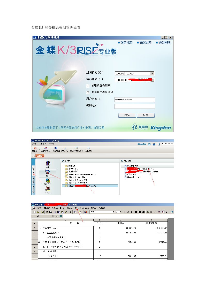 金蝶K3报表权限管理设置