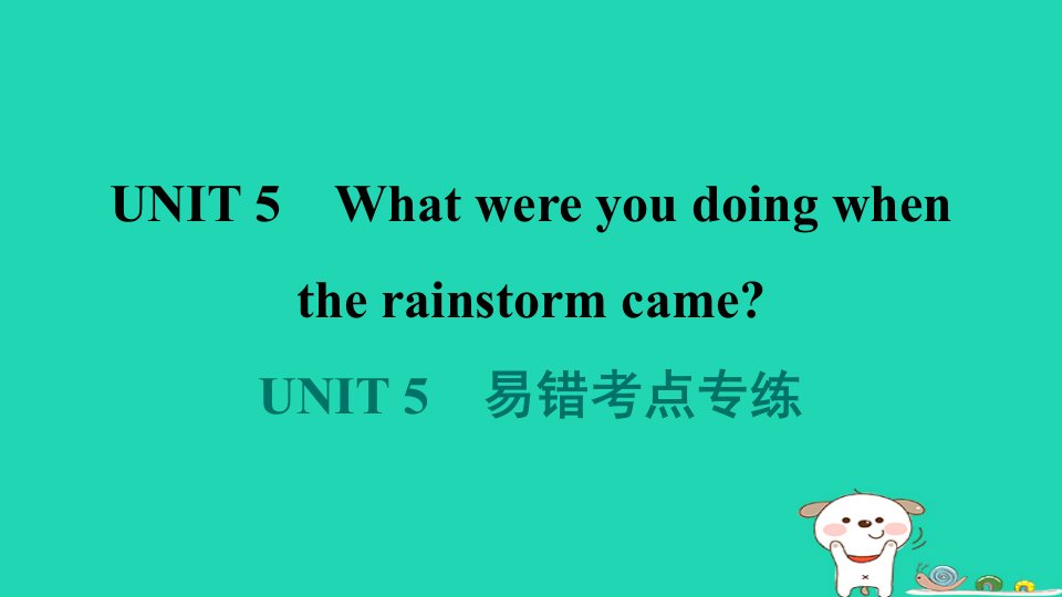 广东省2024八年级英语下册Unit5Whatwereyoudoingwhentherainstormcame易错考点专练课件新版人教新目标版