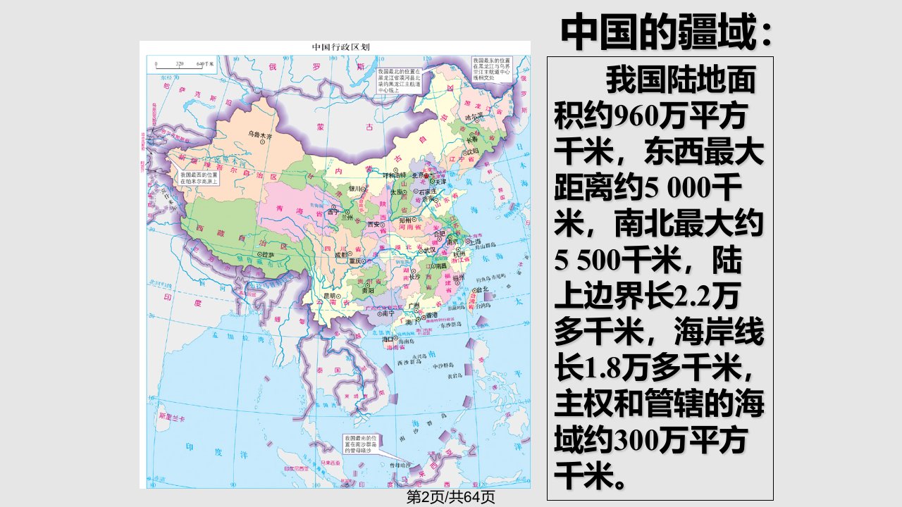 中国的行政区划上课用