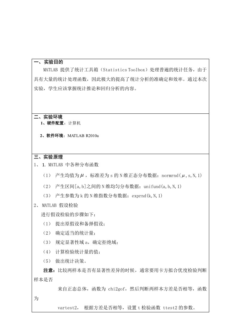 医用统计学在MATLAB中的实现