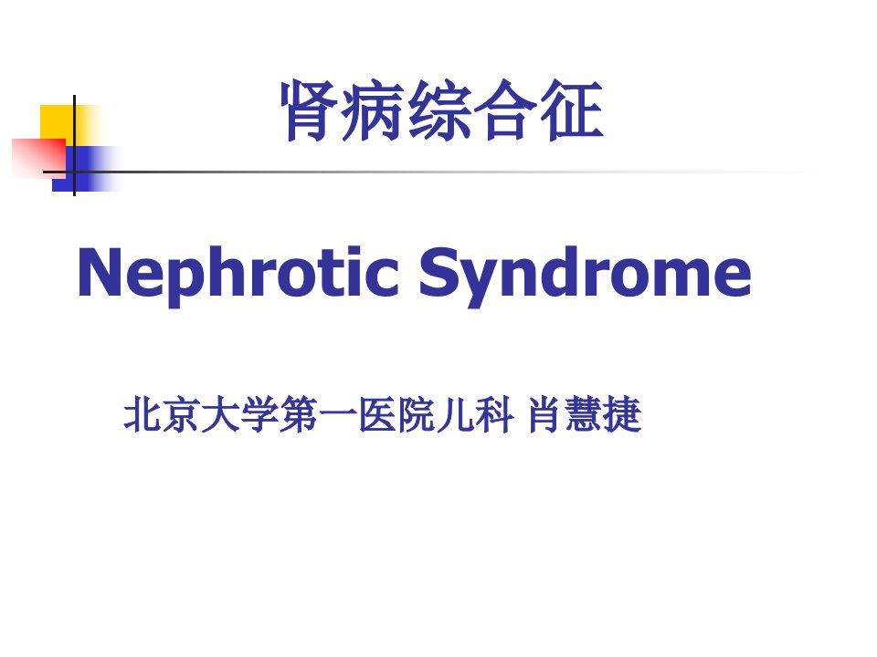 肾病综合征NephroticSyndrome