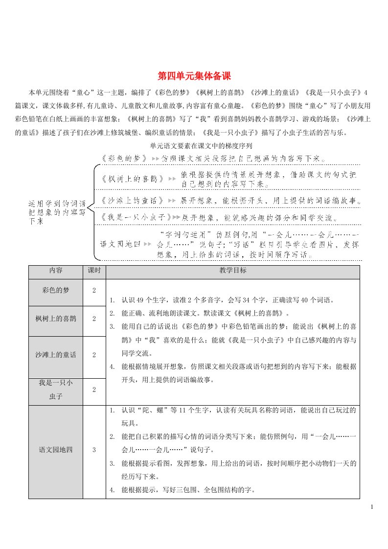 2023二年级语文下册第四单元8彩色的梦配套教案新人教版