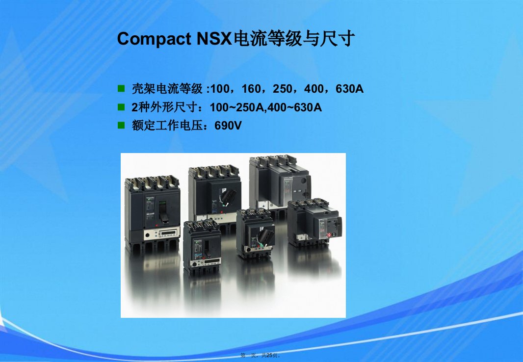 施耐德塑壳断路器nsx基本参数