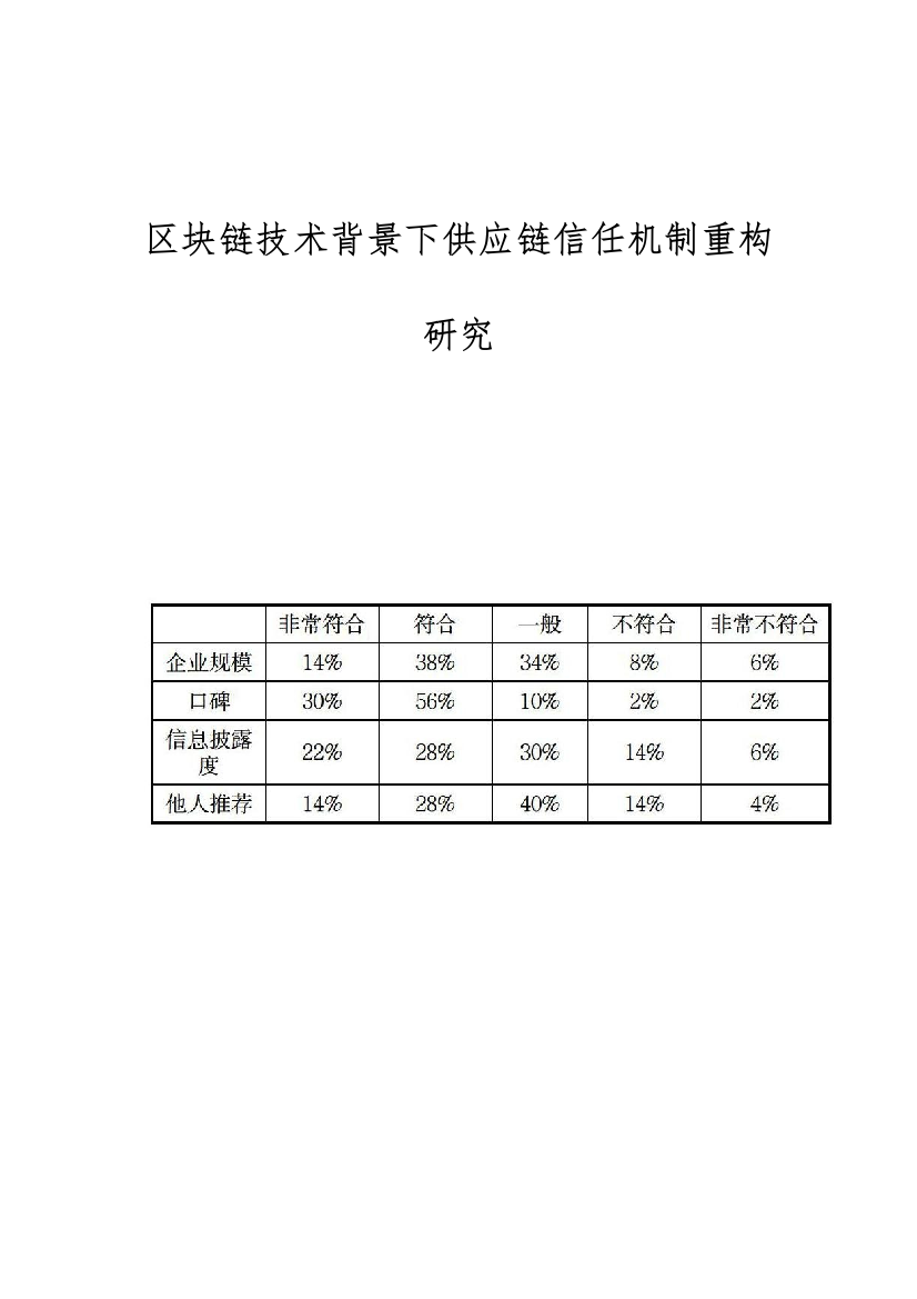 区块链技术背景下供应链信任机制重构研究