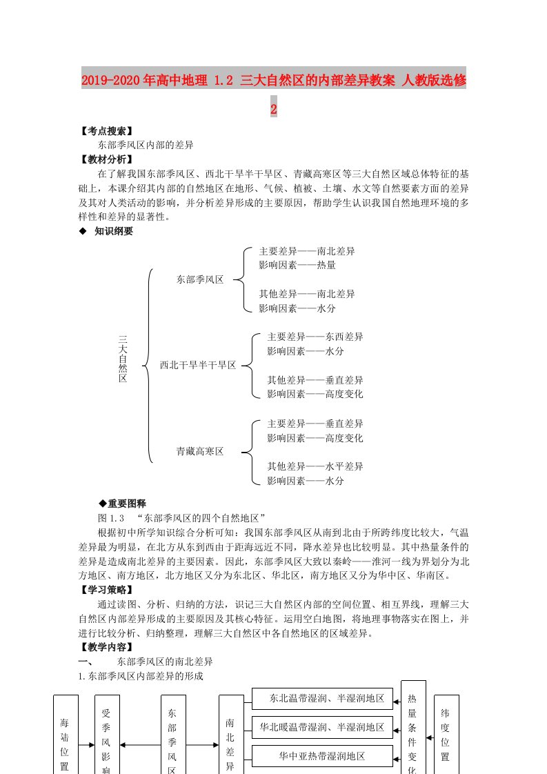 2019-2020年高中地理