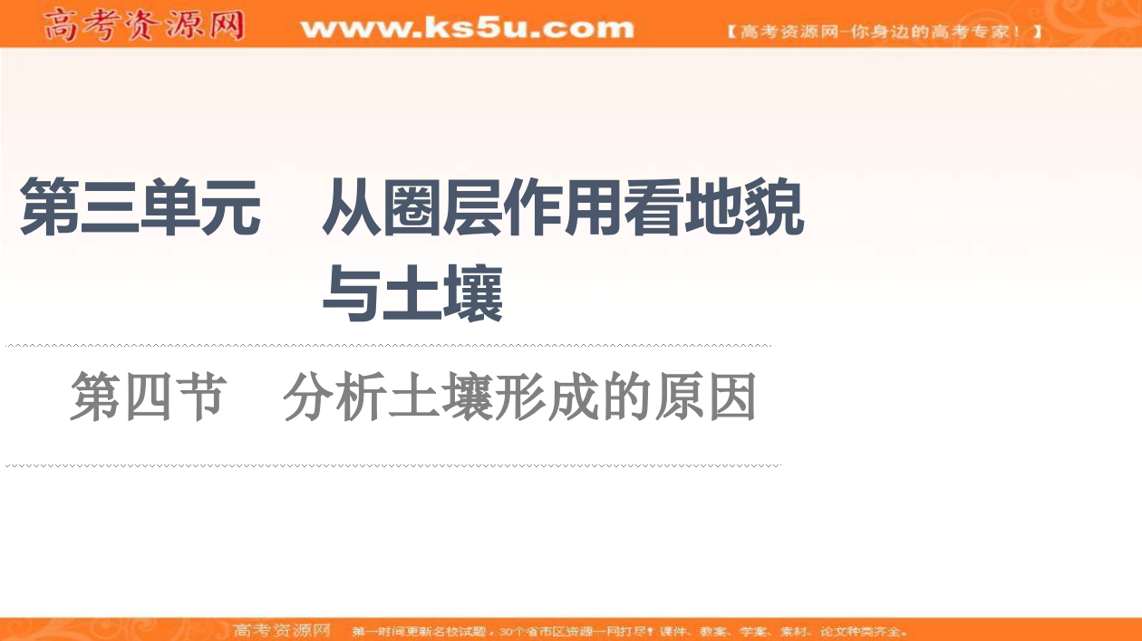 2021-2022学年新教材鲁教版地理必修第一册课件：第3单元