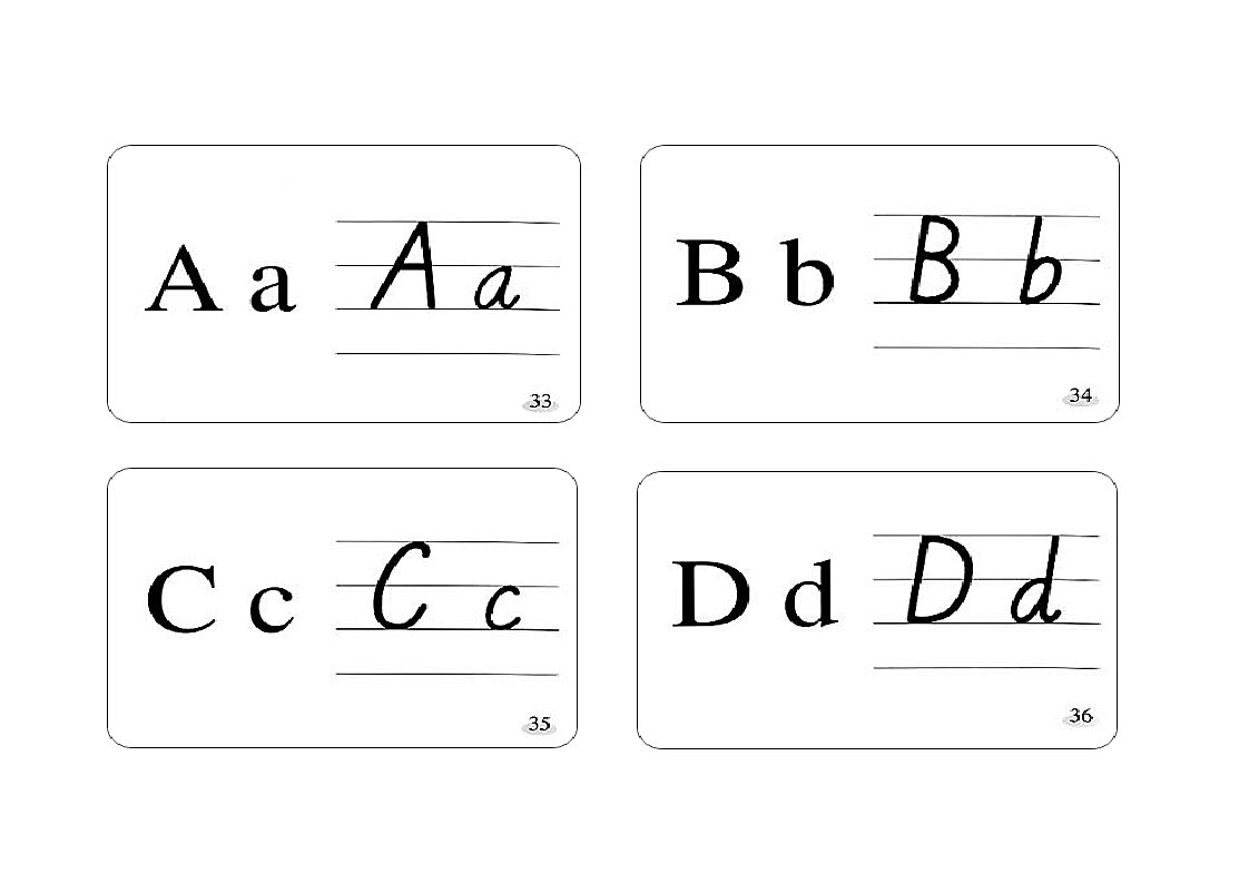 英语26个字母大小写卡片(A4)