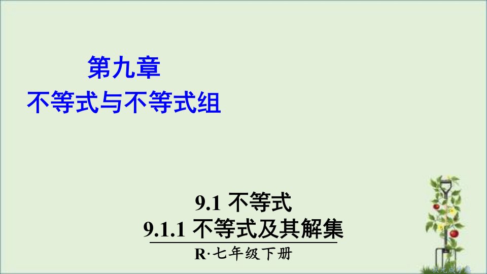 人教版初中七年级数学下册第九章教学ppt课件