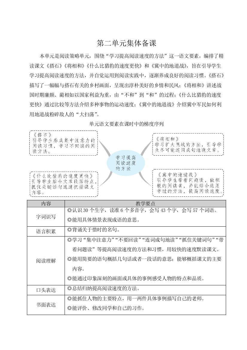 新部编版五年级上册语文《搭石》教案最新