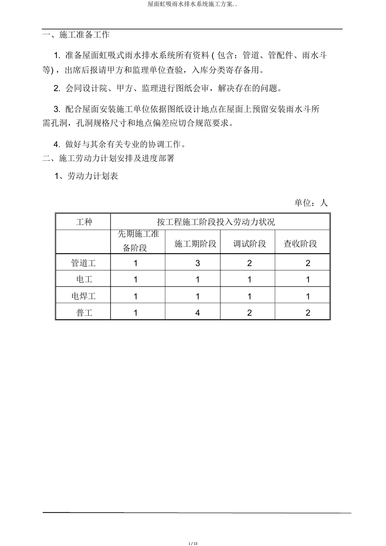 屋面虹吸雨水排水系统施工方案