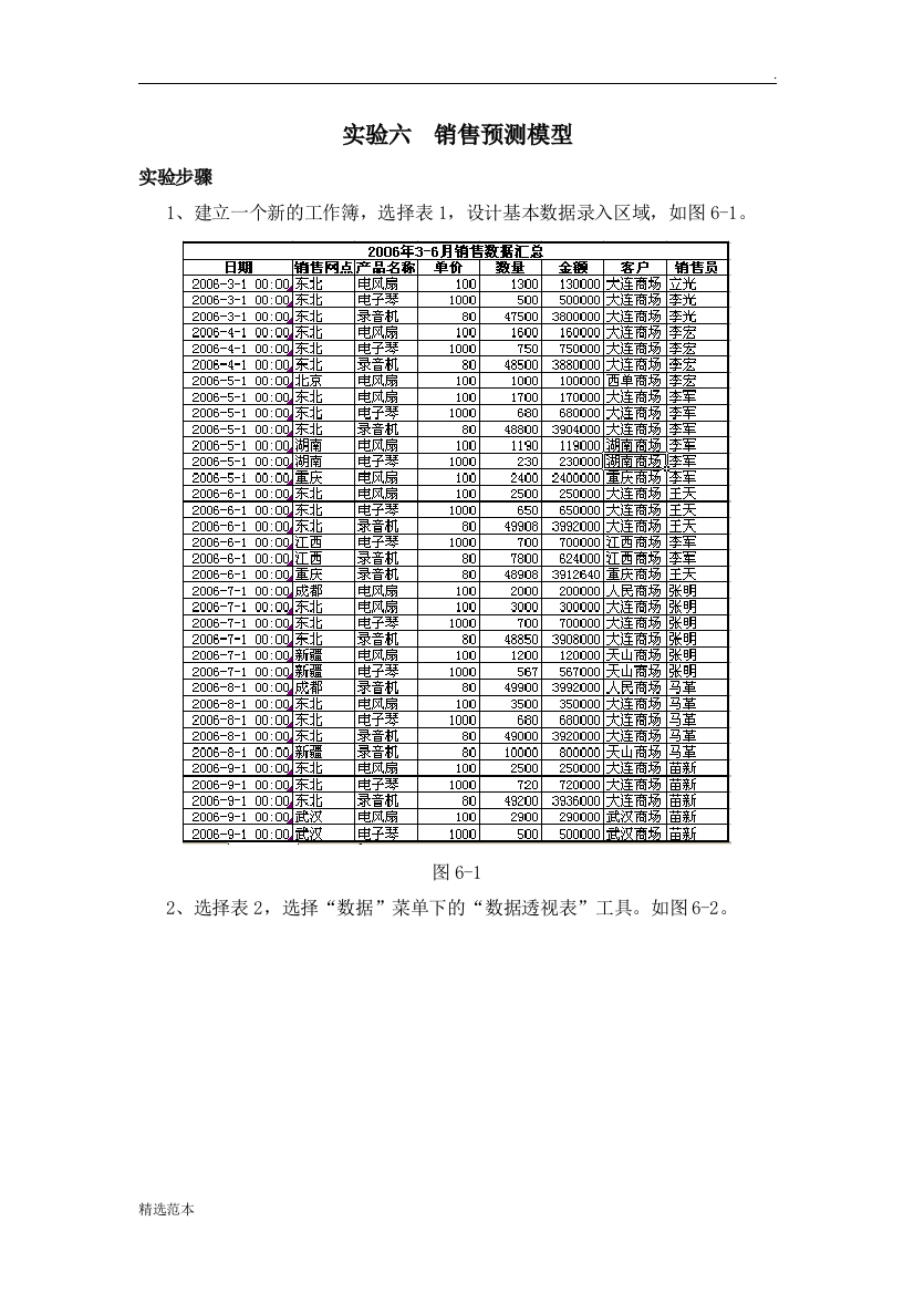 Excel中的销售预测模型设计