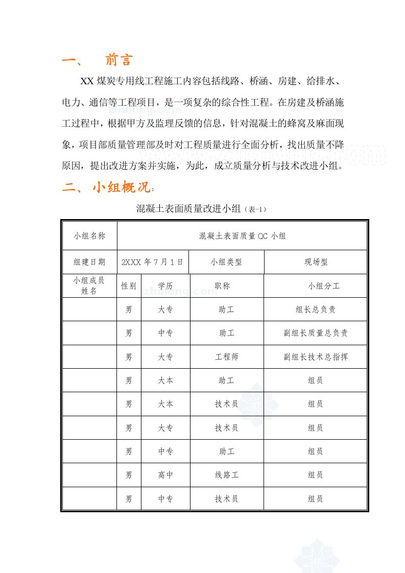 混凝土表面蜂窝麻面qc成果