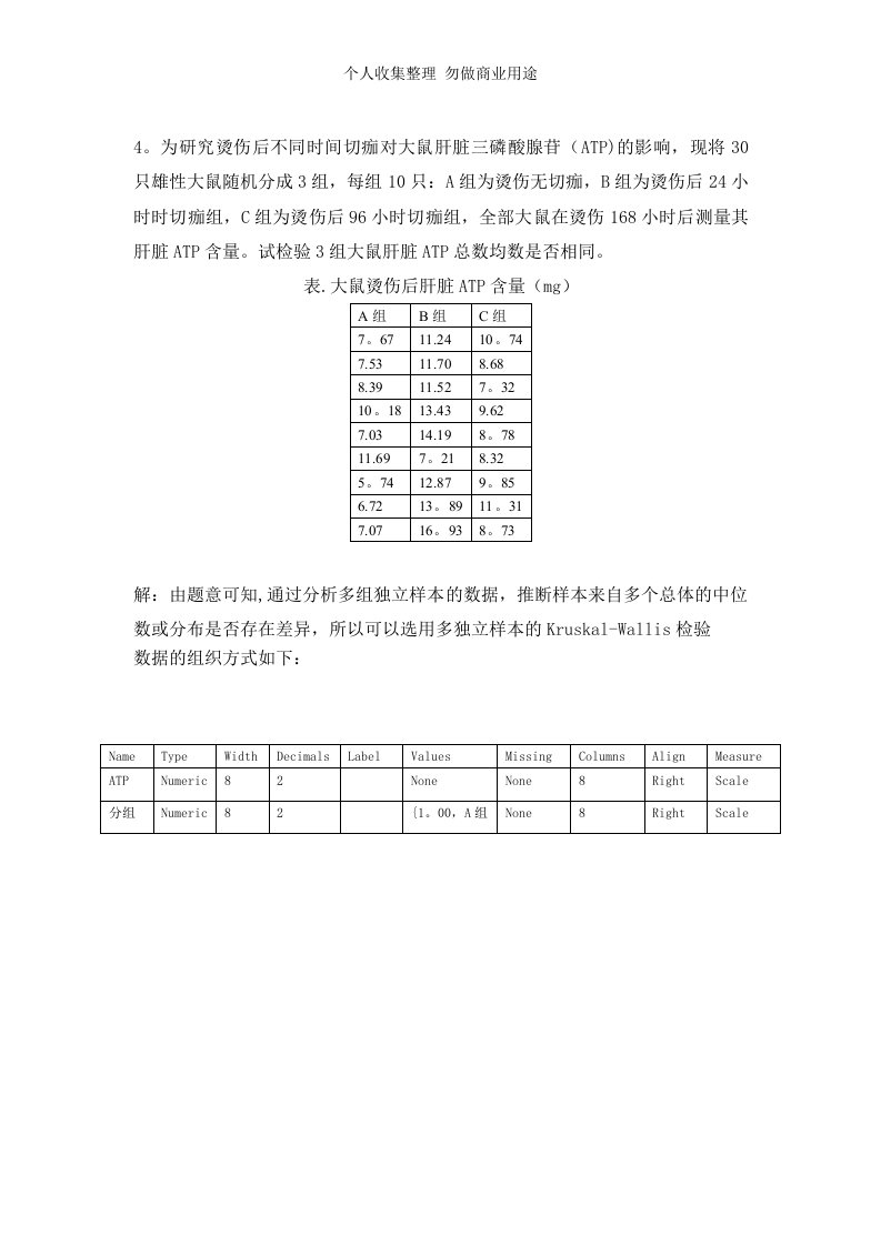 spss的多独立样本的非参数检验论文