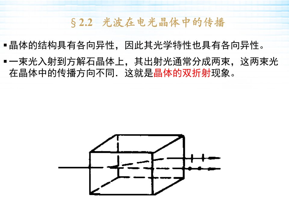 光电子技术22光波在电光晶体中的传播