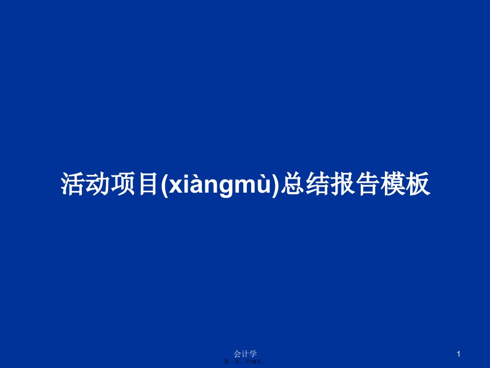 活动项目总结报告模板学习教案