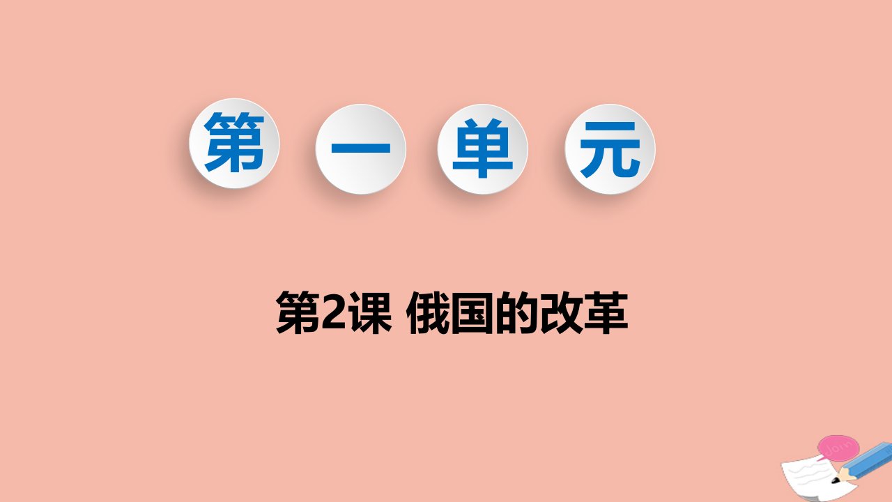 九年级历史下册第一单元殖民地人民的反抗与资本主义制度的扩展第2课俄国的改革教学课件新人教版