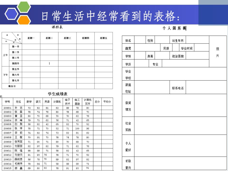 word表格制作课件公开课