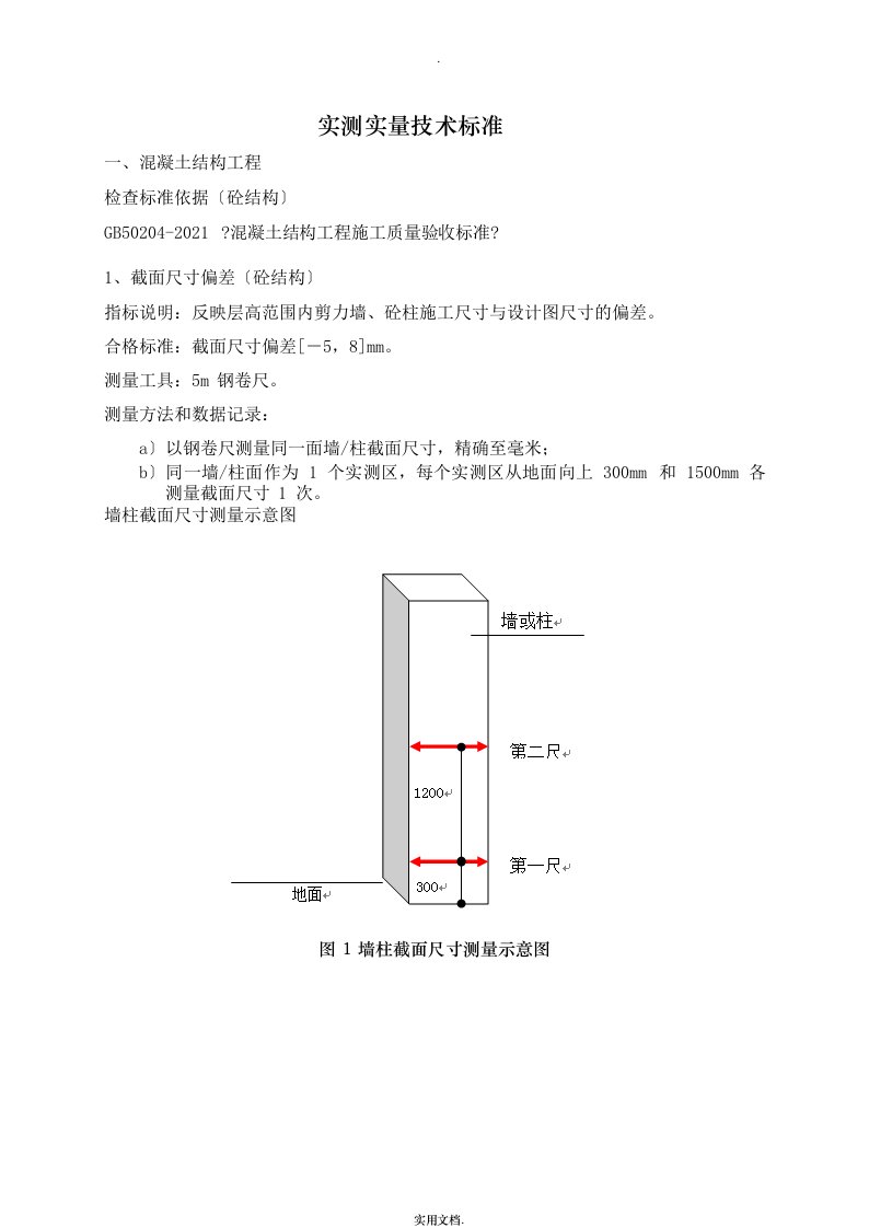 建筑工程实测实量技术规范