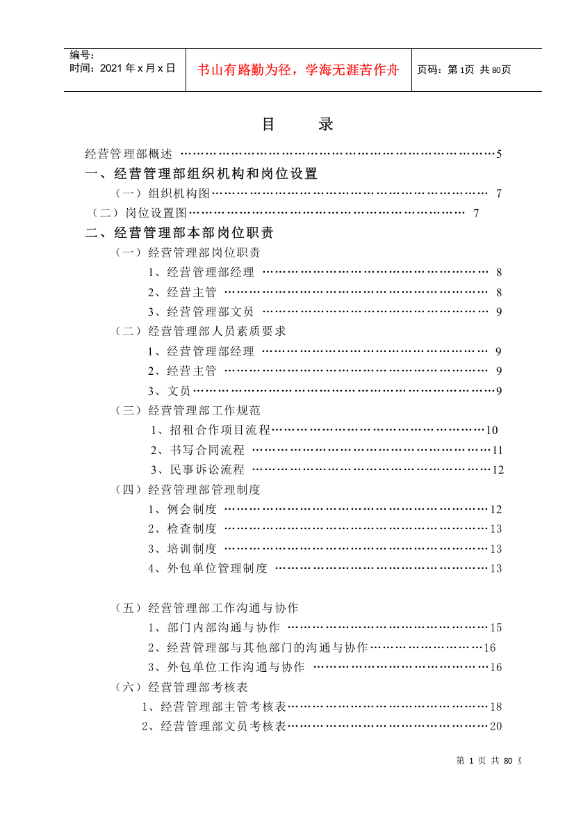 酒店经营管理部管理实务(74)