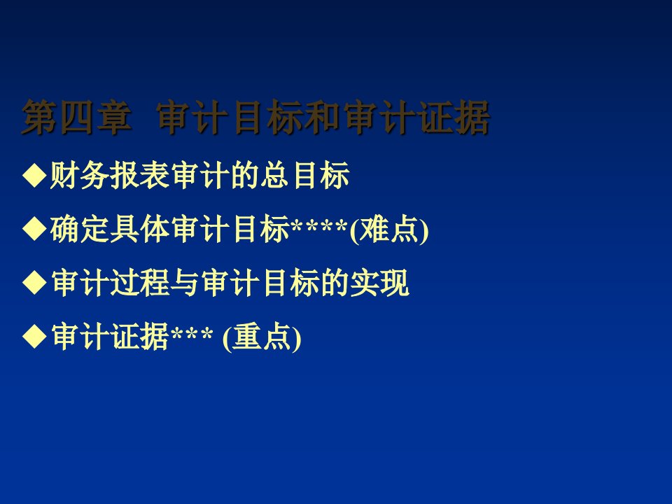 审计学-审计目标与审计证据