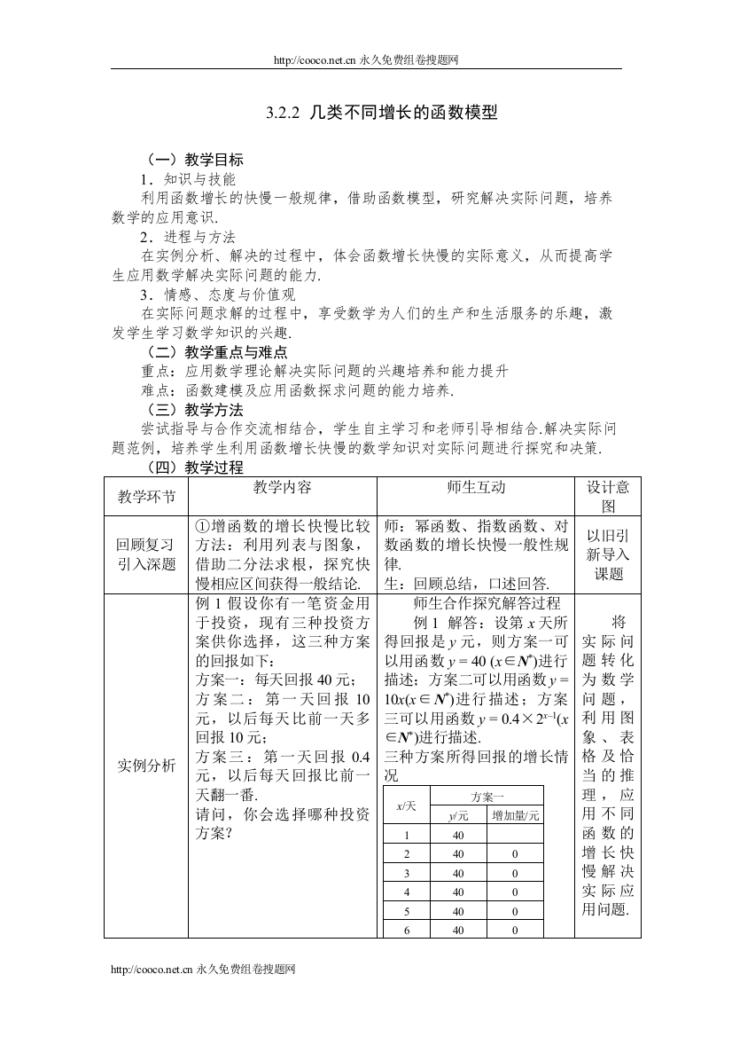 2022322几类不同增长的函数模型doc高中数学