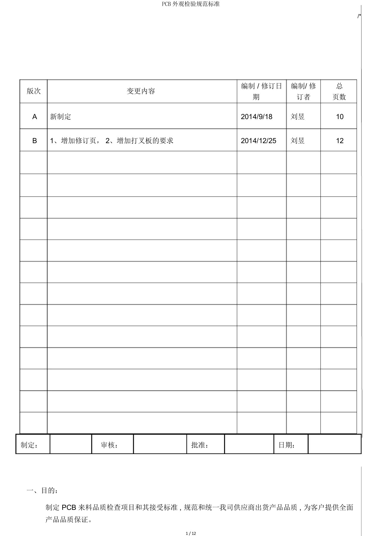 PCB外观检验规范标准