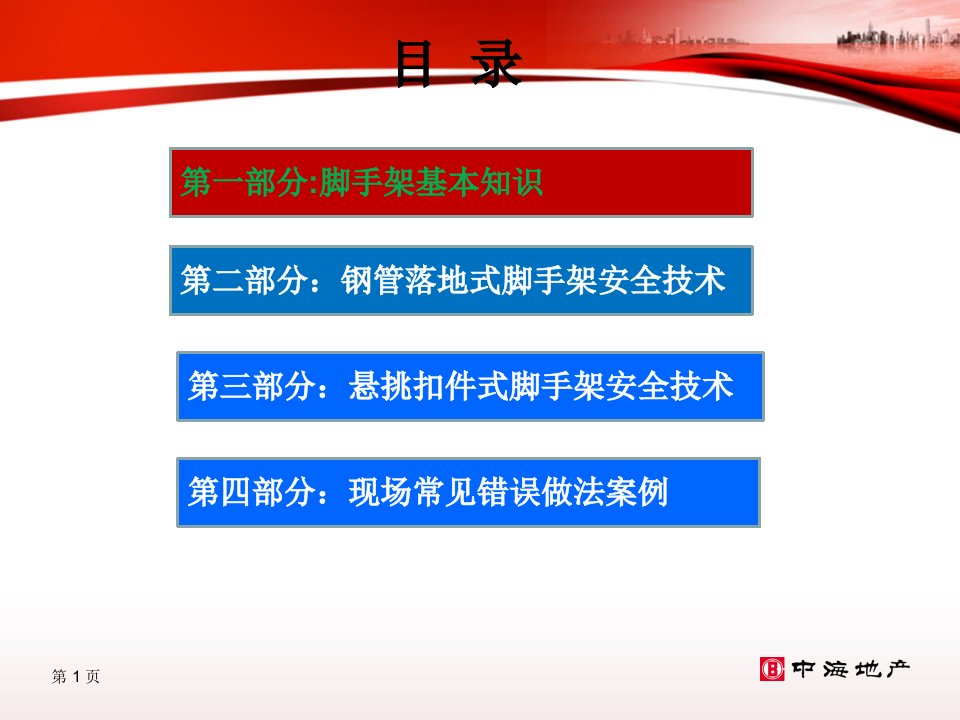 施工安全培训-脚手架工程培训资料