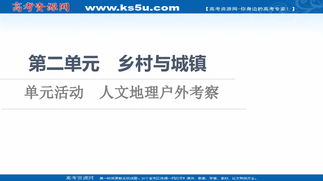 2021-2022学年新教材鲁教版地理必修第二册课件：第2单元