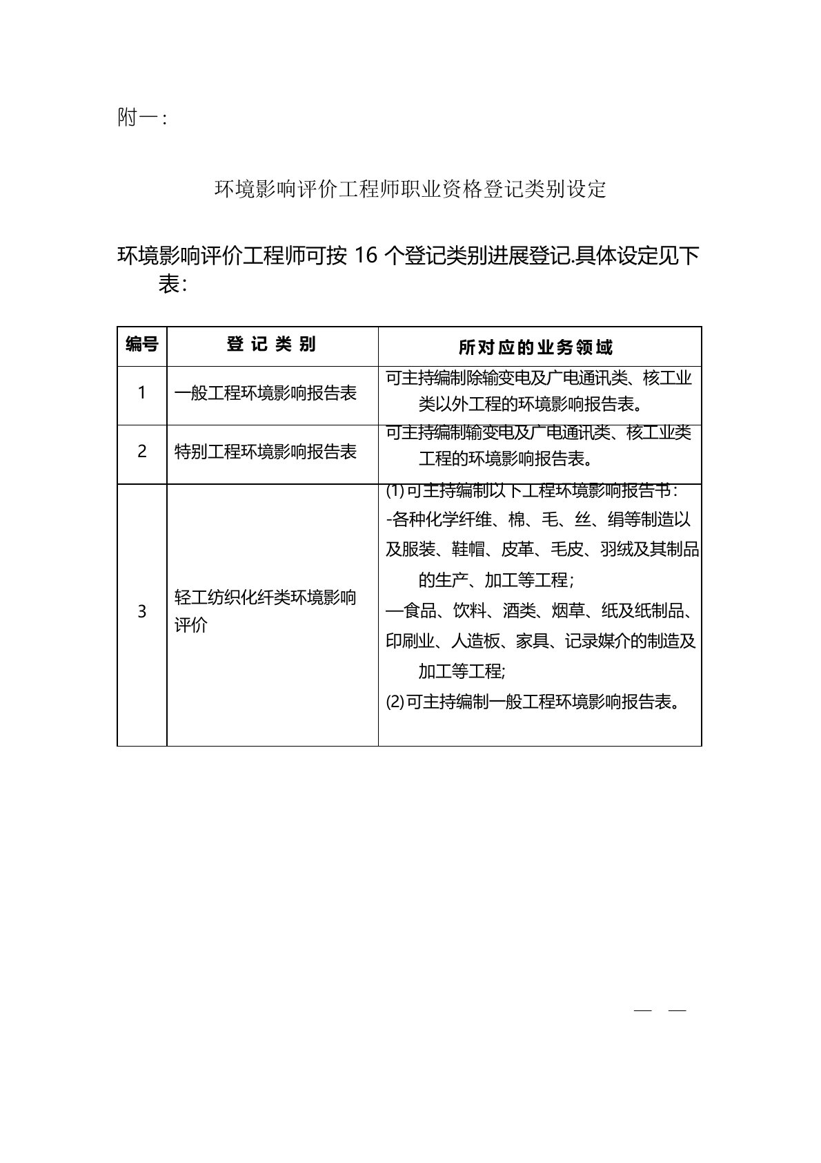 一般项目环境影响评价报告表