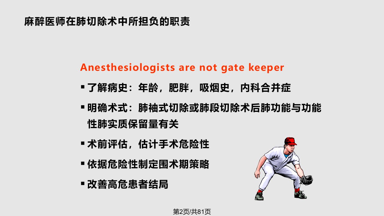 肺切除手术的术前评估复旦大学附属中山医院麻醉科