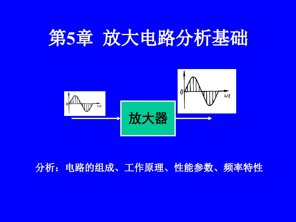 第6章放大电路分析基础