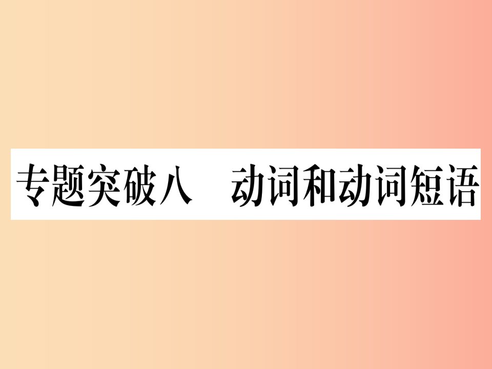 （湖北专用版）2019版中考英语专题高分练