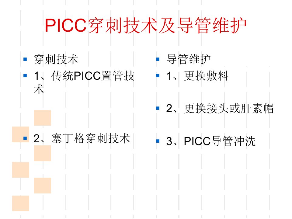 PICC穿刺技术及导管