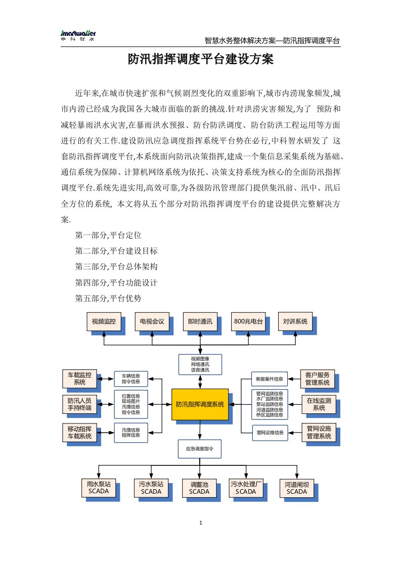 防汛指挥调度平台建设方案（清楚明了）[优秀工程方案]