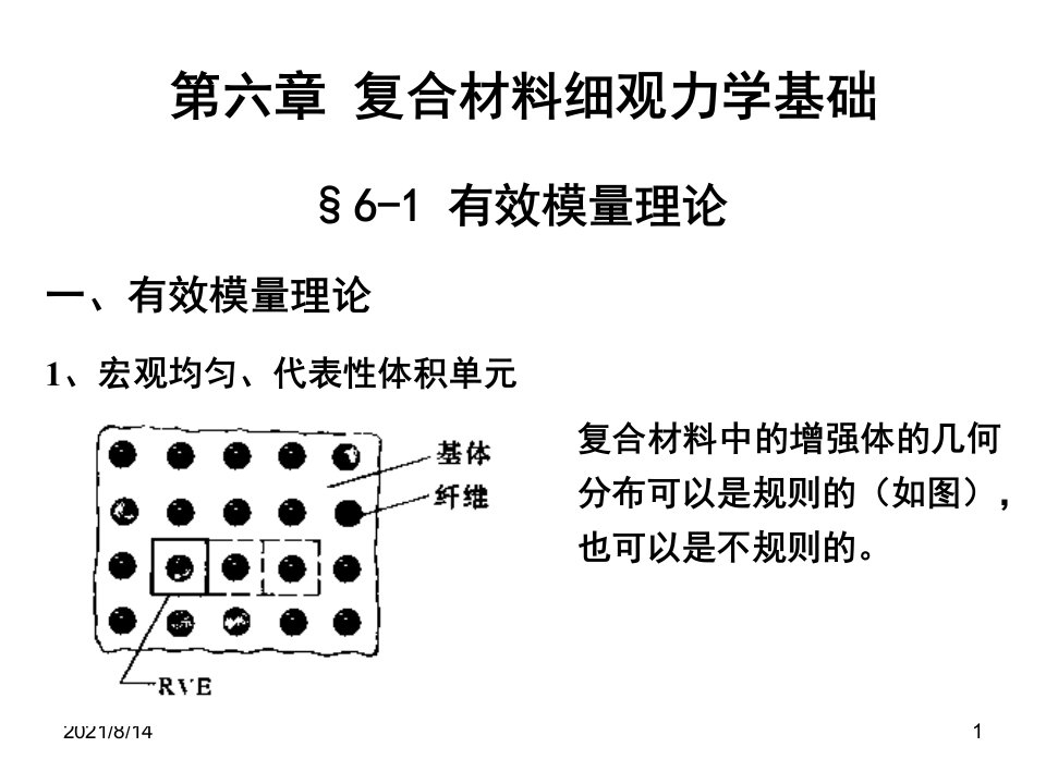 复合材料力学第六章细观力学基础